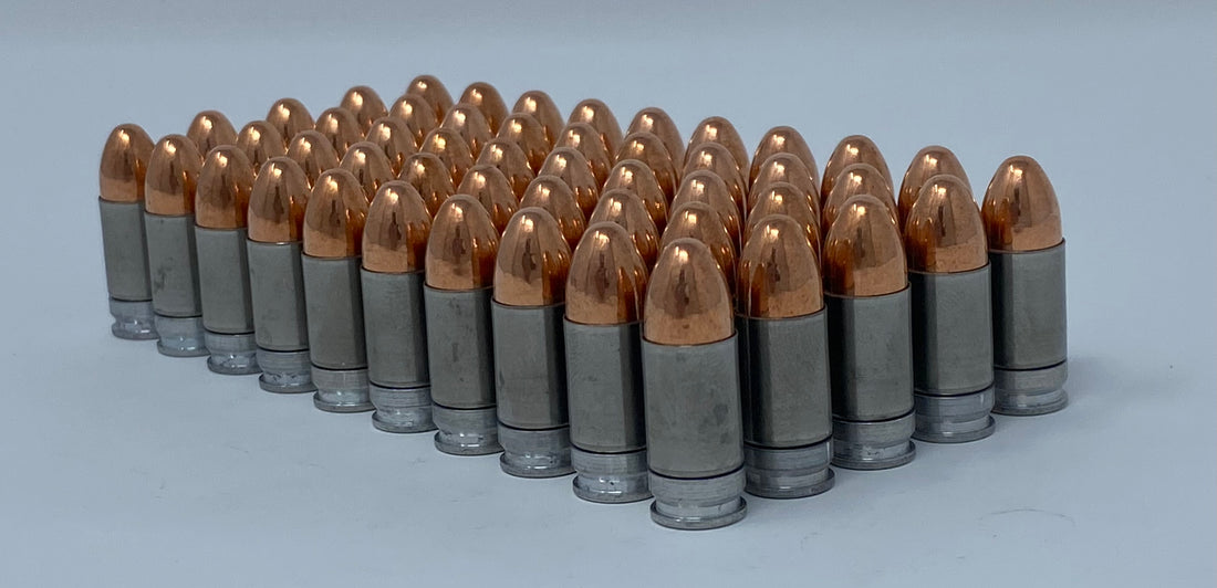 9mm Match Grade, Shell Shock Cartridge, 124 Grain, CMJ-RN (50 Rounds)